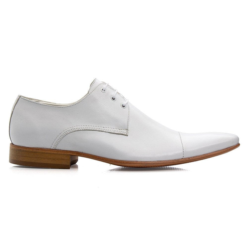 Sapato Social Masculino Sola De Couro Branco - GIB307CRMBCO