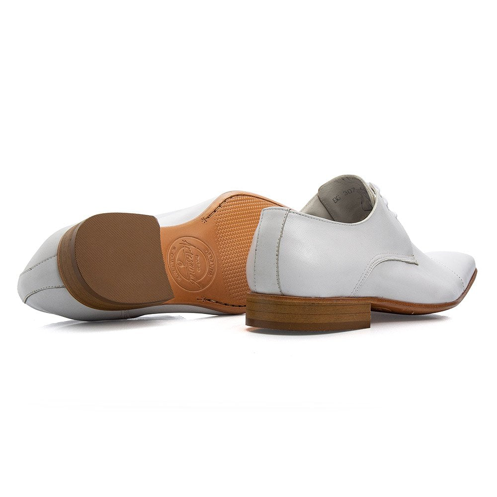 Sapato Social Masculino Sola De Couro Branco - GIB307CRMBCO
