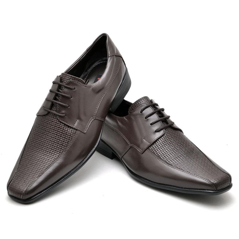 Sapato Casual Conforto Couro De Carneiro Café - RT0014MSTCFE