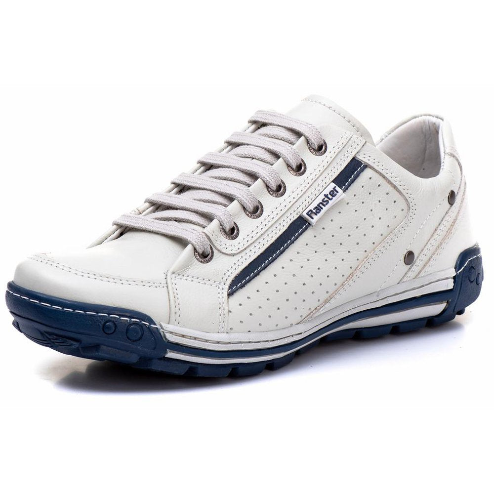 Sapatênis Casual Conforto Couro Off White - RT3006FLOGEL