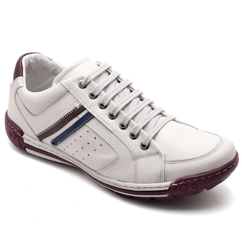Sapatênis Casual Conforto Couro Off White - RT3007FLOGEL